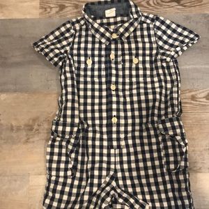 Baby GAP navy and white romper
